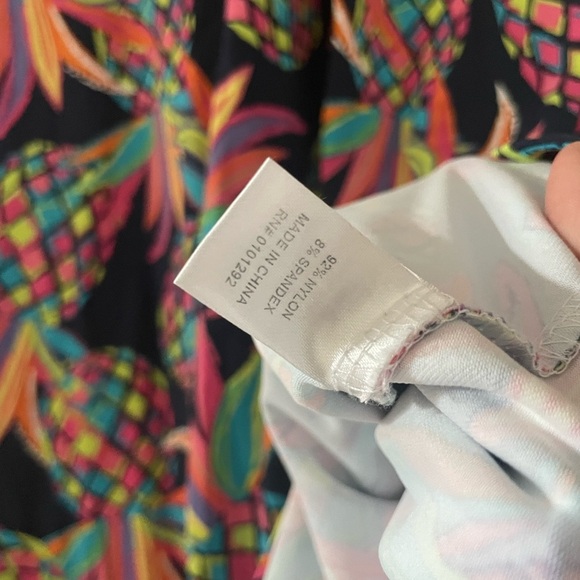 Lulu B Pineapple Ruffle Dress UPF 50+ Preppy Golf - Picture 5 of 8